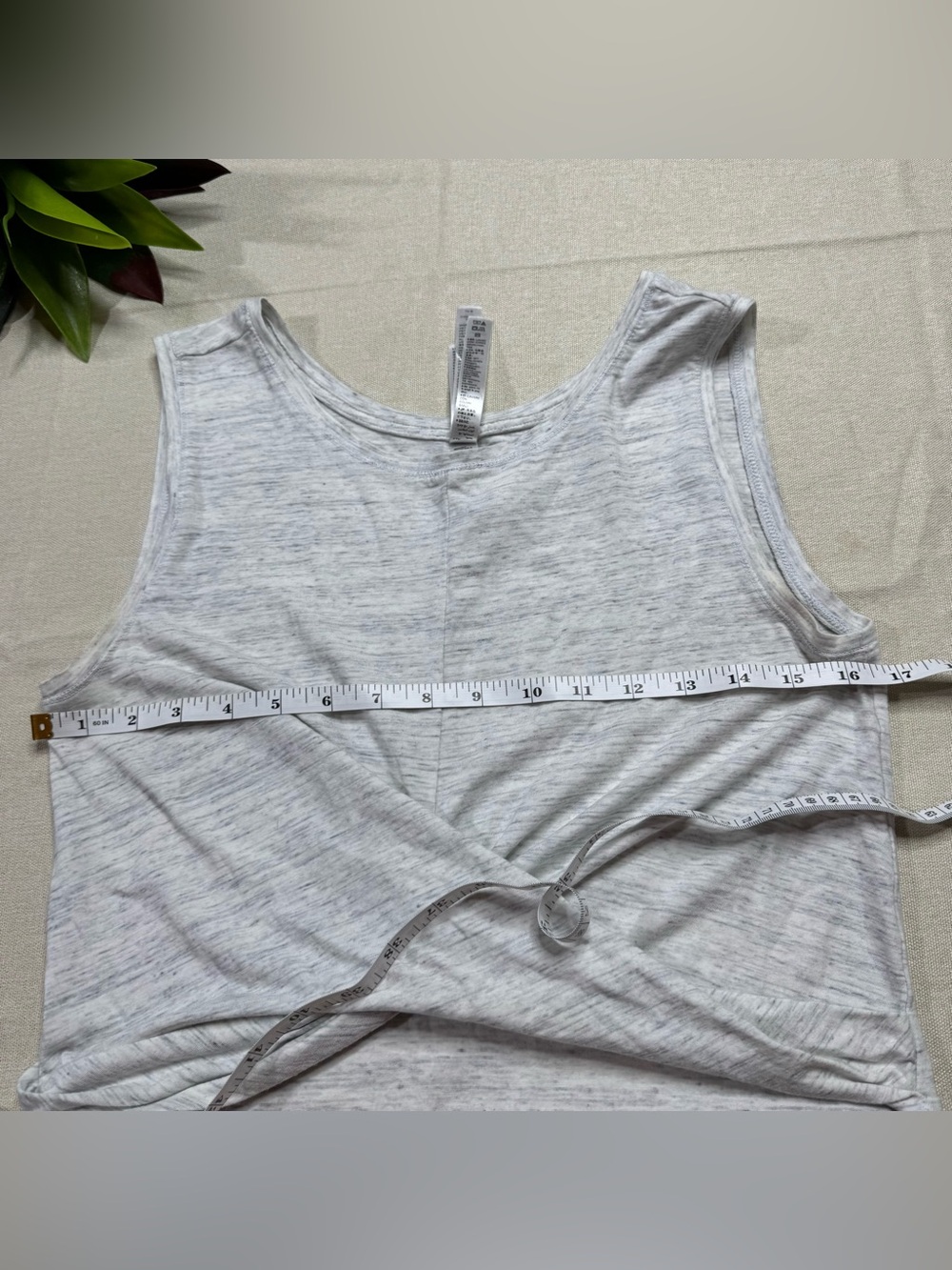 Core 10 Gray Twist Front Tank Top Sleeveless Athletic Yoga Size M - Picture 7 of 7